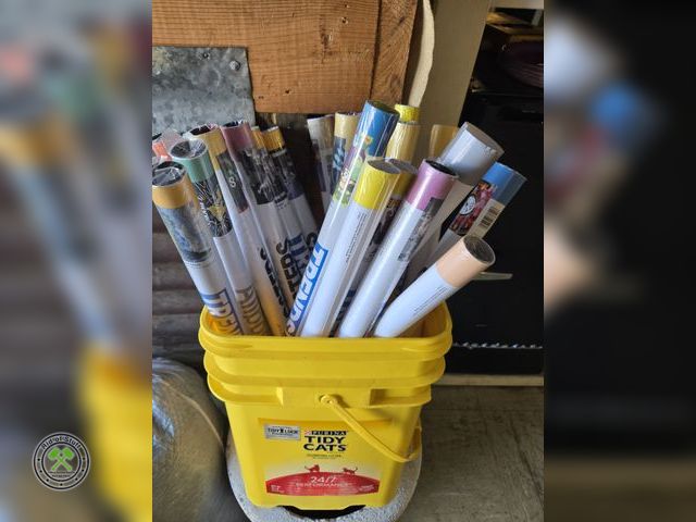 Lot 53-552 - Pail full of New Wall Posters - Pokémon, Bluey, Spiderman, and more!