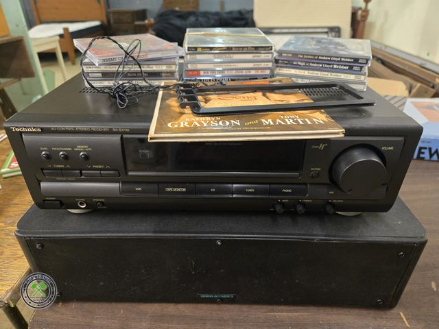 Lot 53-993 - Vintage Technics AV Control Stereo Receiver, Misc CD's, AV Loudspeaker System and more