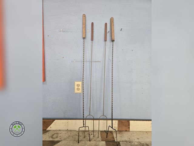 Lot 53-592 - Set of (4) Long Metal Campfire sticker Pokers