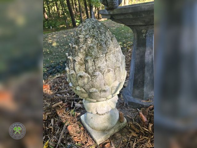 Lot 53-670 - Cement Outdoor Yard Statue Figurine - Measures: 22"