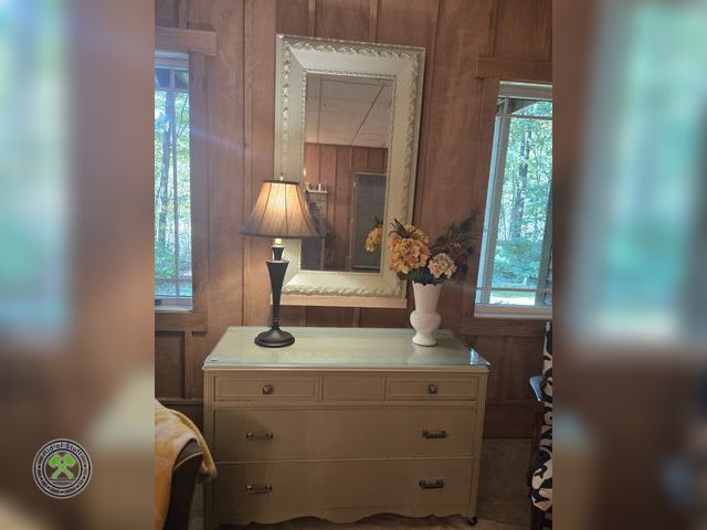 Lot 53-595 - Wooden 3 Drawer Dresser Chest with Glass top - Measures: 45"x20"X30" with Mirror (not attached to dr...