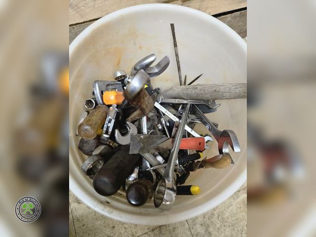 Lot 53-1006 - 5 Gallon Bucket filled with misc Hand tools - All are clean! Screwdrivers, wrenches, and tons more! ...