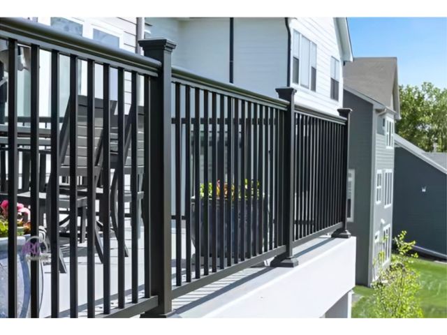 Lot 56-401965 - New in Box - 1 Count - Aria Railing - 3 in. x 3 in. x 42 in. Black Powder Coated Aluminum Deck Post ...