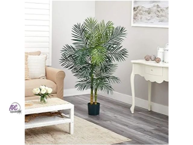 Lot 56-736918 - New Nearly Natural 5ft. Golden Cane Palm Artificial Tree