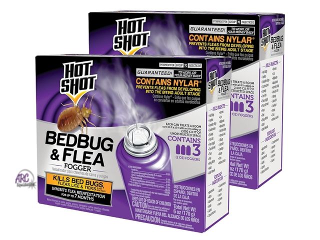 Lot 56-8490011 - New - Lot I f Two 3ct Boxes- Hot Shot BedBug and Flea Fogger - Total of 6 Foggers
