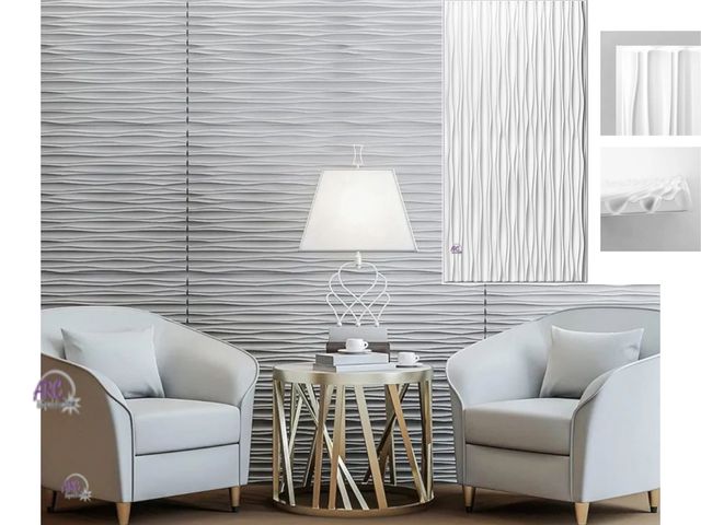 Lot 56-755798 - New in box. Art3d White Large PVC 3D Wall Panels for Interior Wall Décor, Drop Ceiling Tile 2x4, 3D ...