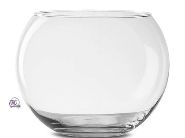 Lot 56-804124 - New - Clear Glass Bubble Ball Floral Vase, 12"