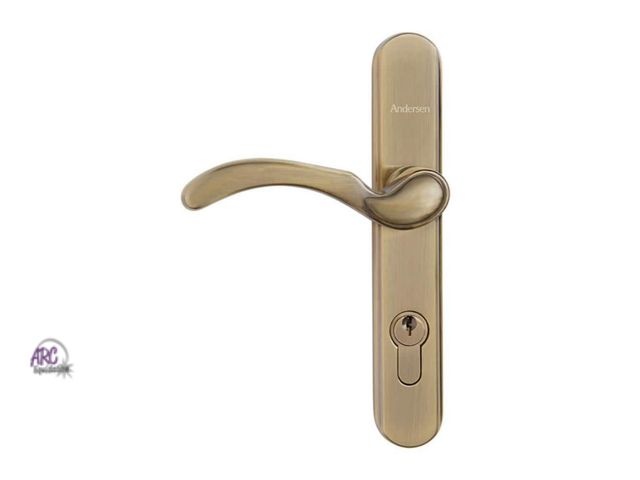 Lot 56-599123 - NEW- Anderson Antique Brass Traditional Storm Door Handle Set
