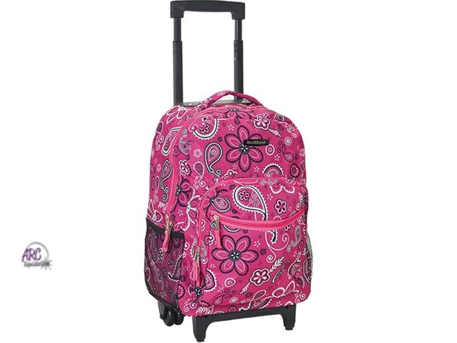 Lot 56-225618 - NEW Roadster 17 in. Rolling Backpack, Bandana