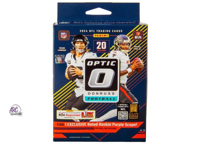 Lot 56-570330 - NEW-2024 Panini Donruss Optic NFL Football Trading Cards Hanger Box