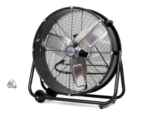 Lot 56-735218 - Used tested and works. High Velocity Industrial 24 in. 2-Speed Drum Fan with Speed Control, 360° Til...