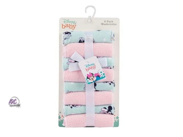 Lot 56-115424 - New DDI Minnie Mouse Baby Washcloths - 8 pack