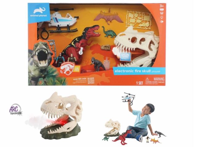 Lot 56-470511 - NEW IN BOX - Animal Planet - Electronic Fire Skull Playset Includes: 1 Fire Skull (with sounds, ligh...