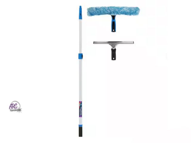 Lot 56-152064 - Unger Total Pro Kit with 14 in.
Scrubber, 12 in. Squeegee and 6 ft. Telescoping Connect and Clean Po...