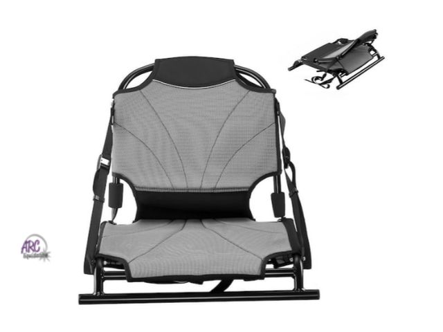 Lot 56-789165 - New Kayak Seat, 1.3 in. Raised Height, Universal Foldable Canoe Seat with Adjustable Back Support, A...
