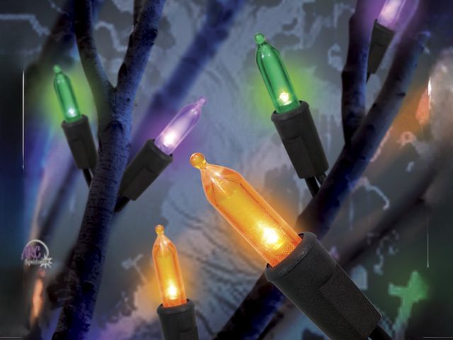 Lot 56-359524 - New tried and works, Halloween LED mini lights 100 lights 19.5 feet,
