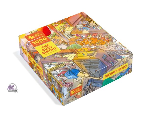 Lot 56-313430 - New, The Busy Bistro • 1000 Piece Jigsaw Puzzle from The Magic Puzzle Company • Series Two