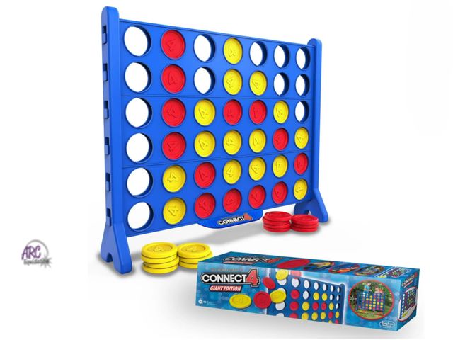 Lot 56-698019 - POSSIBLE USE/IN BOX/COMPLETE Giant Connect 4: Hasbro's Original Connect4 Game Super-Sized - 46.5 inc...