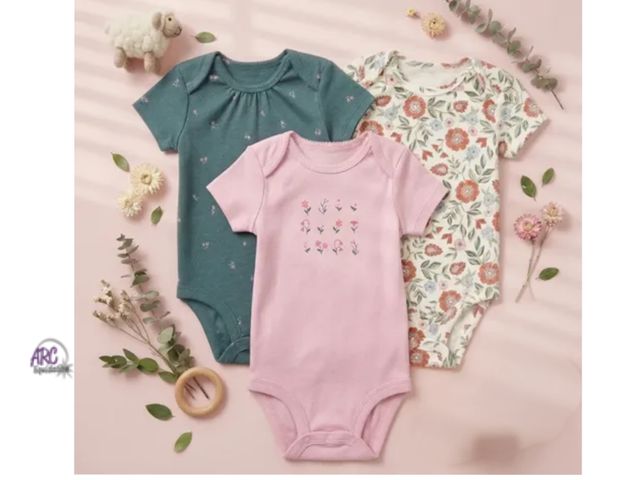 Lot 56-357665 - New Carters 3 piece bodysuits 
Size 3- months