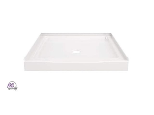 Lot 56-759161 - New in box. Delta retail$259 Classic 500 36 in. L x 36 in. W Alcove Shower Pan Base with Center Drai...
