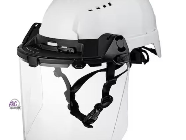 Lot 56-238564 - New In Package - Milwaukee BOLT Clear Uncoated Lens Task Full Face Shield Helmet Not Included