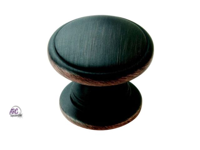 Lot 56-645565 - New Opened Box - Amerock 10-Pack Ravino 1 1/4 in. 32mm Traditional Oil Rubbed Bronze Round Cabinet K...