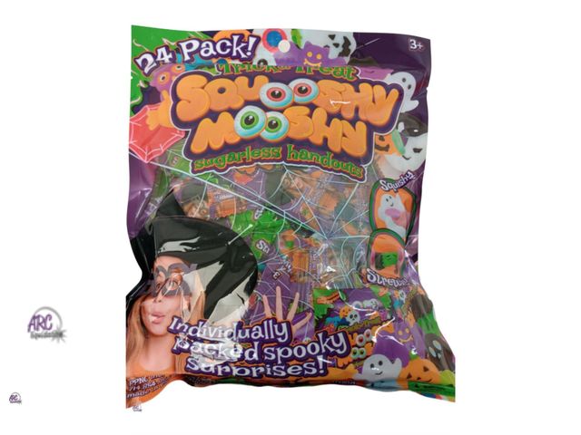 Lot 56-256823 - New Open Package trick or treat 24 pack squishy mooshy sugarless handouts. Individually packed surpr...