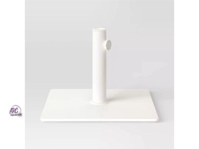 Lot 56-788012 - NEW-white Steel Square Outdoor Patio Market Umbrella Base - Room Essentials™