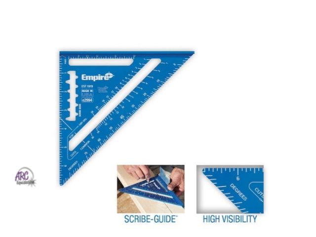 Lot 56-767751 - New empire true blue 7 in. Laser Etched Aluminum Rafter Square