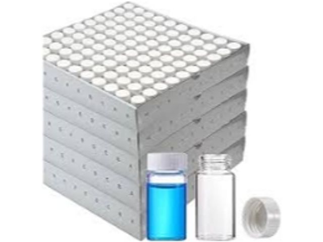 Lot 56-790940 - New 20 mL Borosilicate Glass Sample Vials, 500 PCS Liquid Scintillation Vials, 22-400 Polypropylene ...