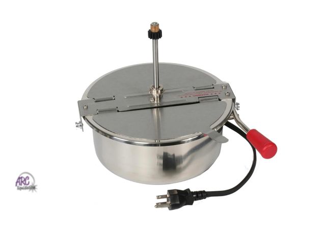 Lot 56-187418 - New 8-Ounce Replacement Kettle for Popcorn Machine 860W Kettle Popper with Lid, Stirrer, Gear Shaft,...