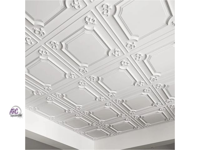 Lot 56-751350 - New in box. Art3d Drop Ceiling Tiles 24x24 in White (24-Pack, 96 Sq.ft), Wainscoting Panels Glue Up ...