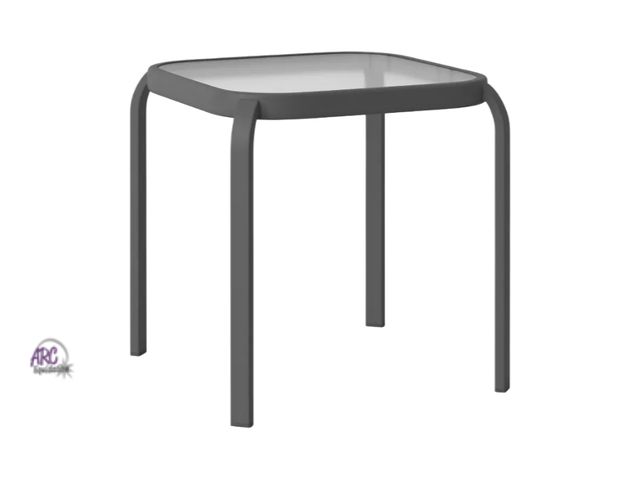 Lot 56-388713 - New,Glass Patio Side Table - Black - Room Essentials