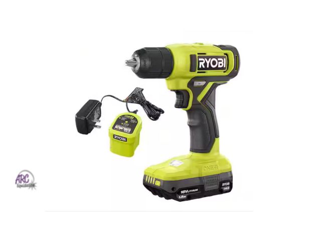 Lot 56-336861 - New open box Tested &amp; Works Ryobi ONE+ 18V Cordless 3/8 in. Drill/Driver Kit with Compact Batter...