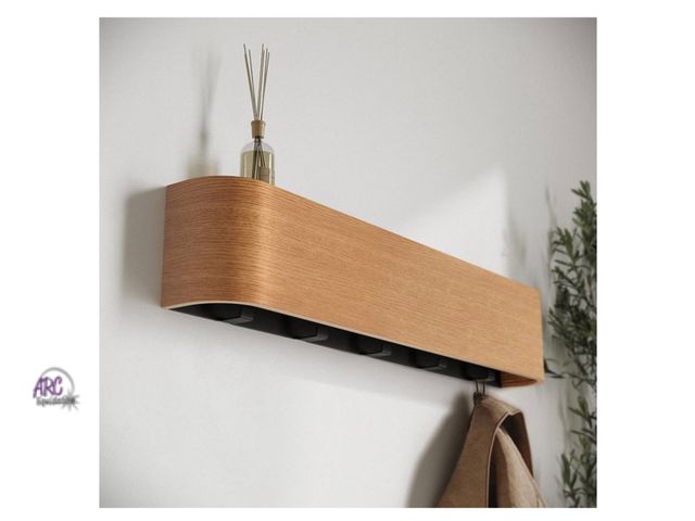 Lot 56-158451 - New in Box Kazai. Wall-Mounted Coat Rack 'Toke' - Modern Design Coat Rack with Hidden Wall Hooks - S...