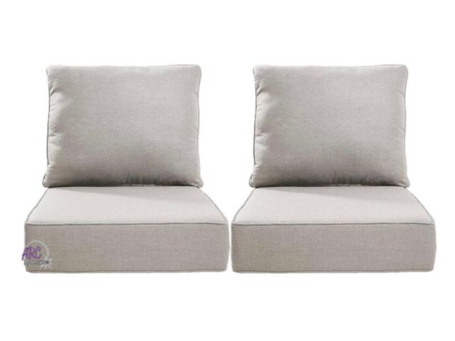 Lot 56-610260 - New In Box - 22 in. W x 24 in. D x 6 in. T 4-Piece Water and Fade Resistant Outdoor Lounge Chair Rep...