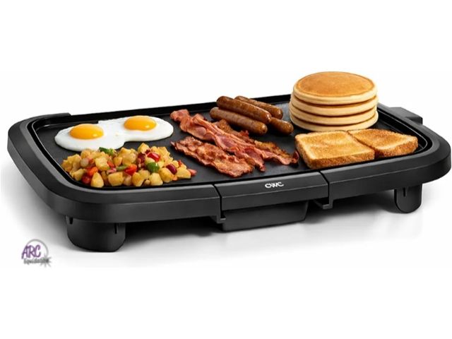 Lot 56-520640 - SLIGHTLY USED-TESTED-COOK WITH COLOR Electric Griddle 1200W, Nonstick Surface for Pancakes, Burgers,...