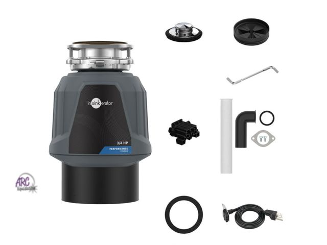 Lot 56-266550 - New in box Insinkerator C3000 Performance 3/4HP Waste Disposal Unit retails $246