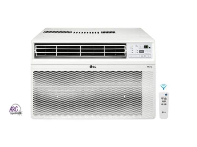 Lot 56-791065 - New/ possible use. Tested. Retail $539. LG 14,000 BTU 115-Volt Window Air Conditioner Unit Cools 700...