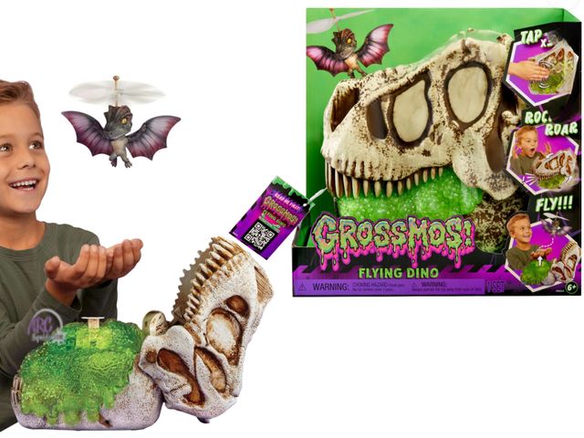 Lot 56-394330 - New, GrossMos Flying Dino Blue, Interactive, Ages 4+ Years