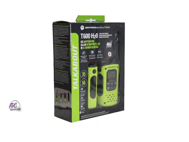 Lot 56-330251 - New in box  tested works, Motorola - Talkabout T600 H2O 35-Mile Waterproof Two-Way Radios - 2 Pack -...