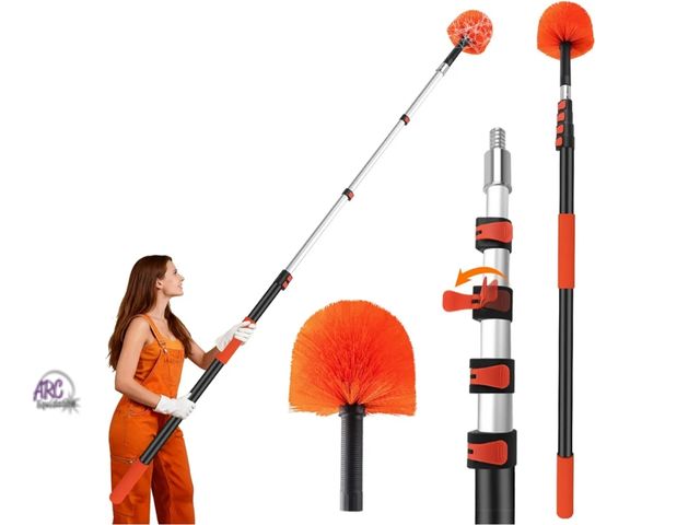 Lot 56-788140 - New 20FT Cobweb Duster with Extension Pole - High Reach Duster for High Ceilings &amp; Outdoor Use -...