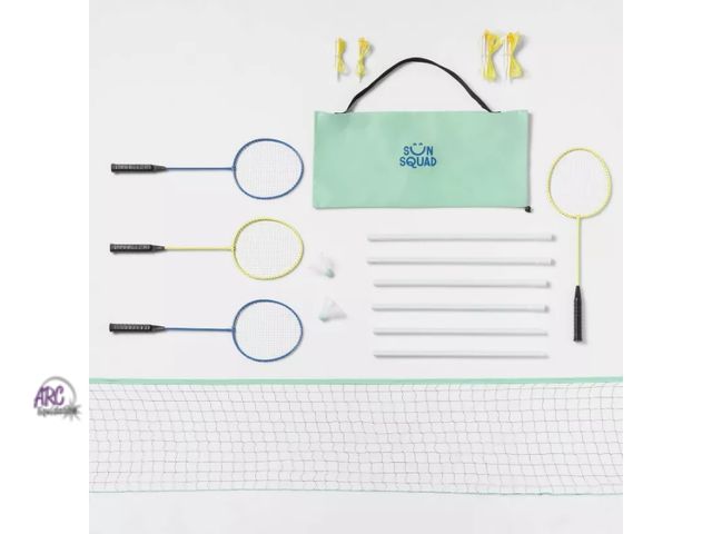 Lot 56-642451 - New In Box Badminton Set - Sun Squad™: 4 Racquets, Storage Bag, Lawn Sports for Adults