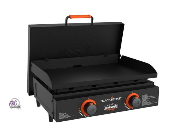 Lot 56-712267 - New in box. Blackstone Adventure Ready Outdoor Griddle, 22 Inch 2-Burner Flat Top Grill with Cover