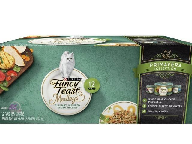 Lot 56-805324 - New - Fancy Feast Medleys 12pk - x4 Chicken Primavera, x4 Turkey Primavera, x4 Tuna Primavera