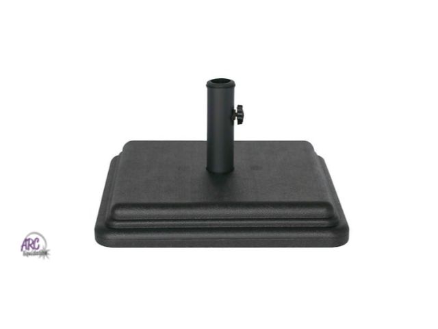 Lot 56-757260 - New US Weight 40 lbs. Prefilled Concrete Square Outdoor Patio Umbrella Base in Black