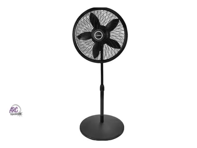 Lot 56-226261 - New In Box - Cyclone 18 in. 3 Speed Oscillating Pedestal Fan for Home in Black with Adjustable Heigh...