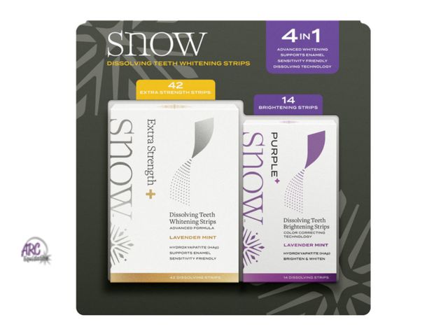 Lot 56-221661 - Out of Package - SNOW Dissolving Teeth Whitening Strips Kit, 4-in-1 Whitening &amp; Brightening Syst...