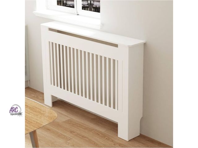 Lot 56-521540 - NEW IN BOX/Scuff and surface crack FATIVO Wooden Radiator cover-white