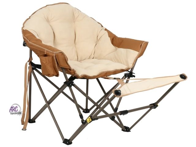 Lot 56-859313 - New - Ozark Trail Club Chair with Footrest - Beige